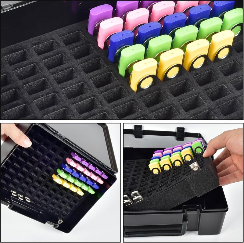 FULLCASE Flash Drive Case USB Memory Stick SD Card Storage Organizer- Holds 134pcs Thumb Drive Electronic Accessories Holder for Sandisk/for Samsung/for Inland/for PNY/for Netac (Black) - Image 4